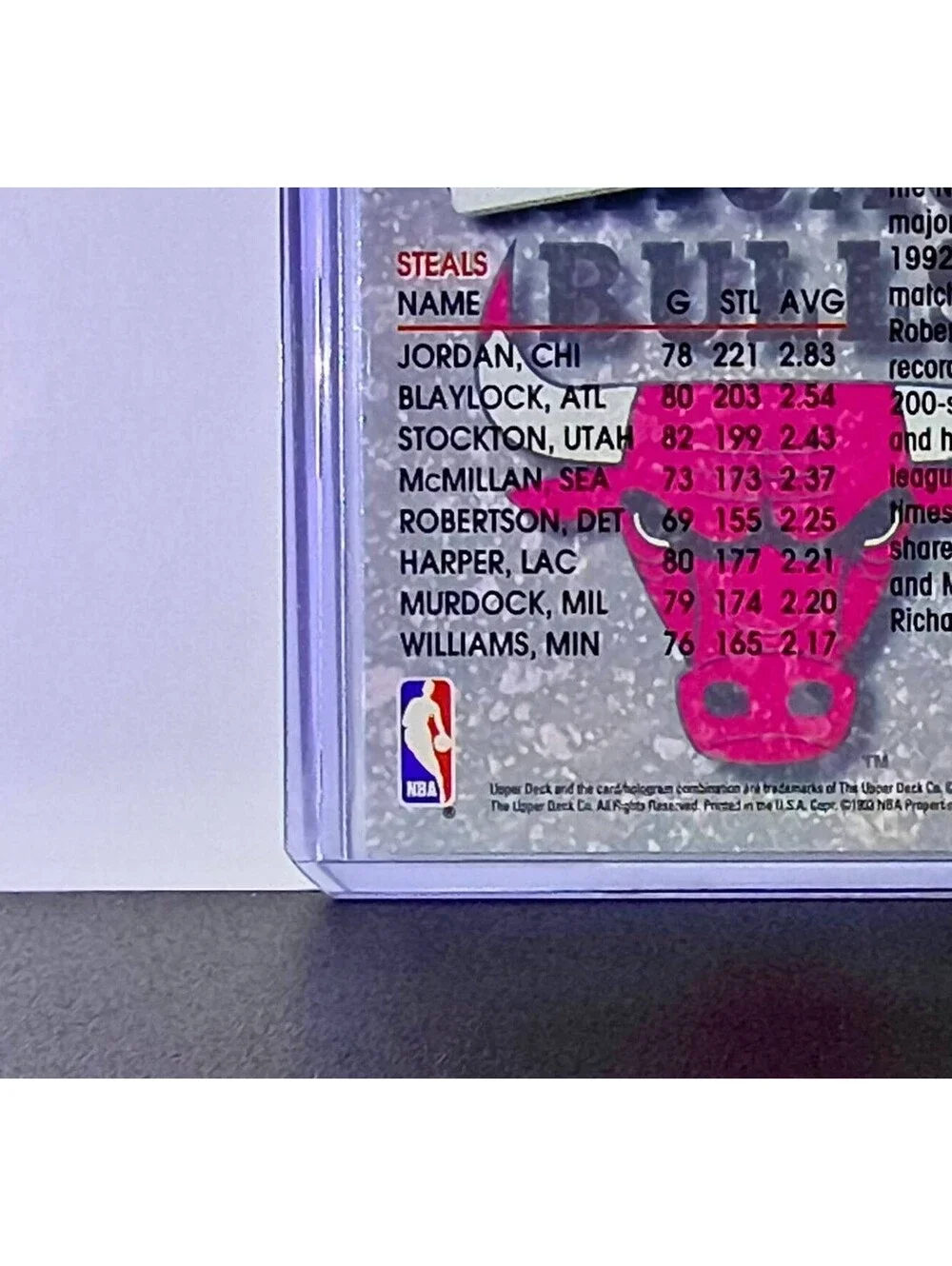 Michael Jordan 1992-93 Upper Deck Season Leaders #171 Card Chicago Bulls